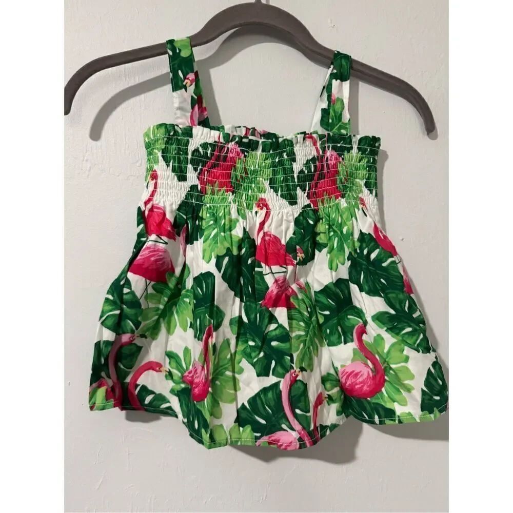 Janie and Jack NWT tropical Flamingo size 5 sleeveless top